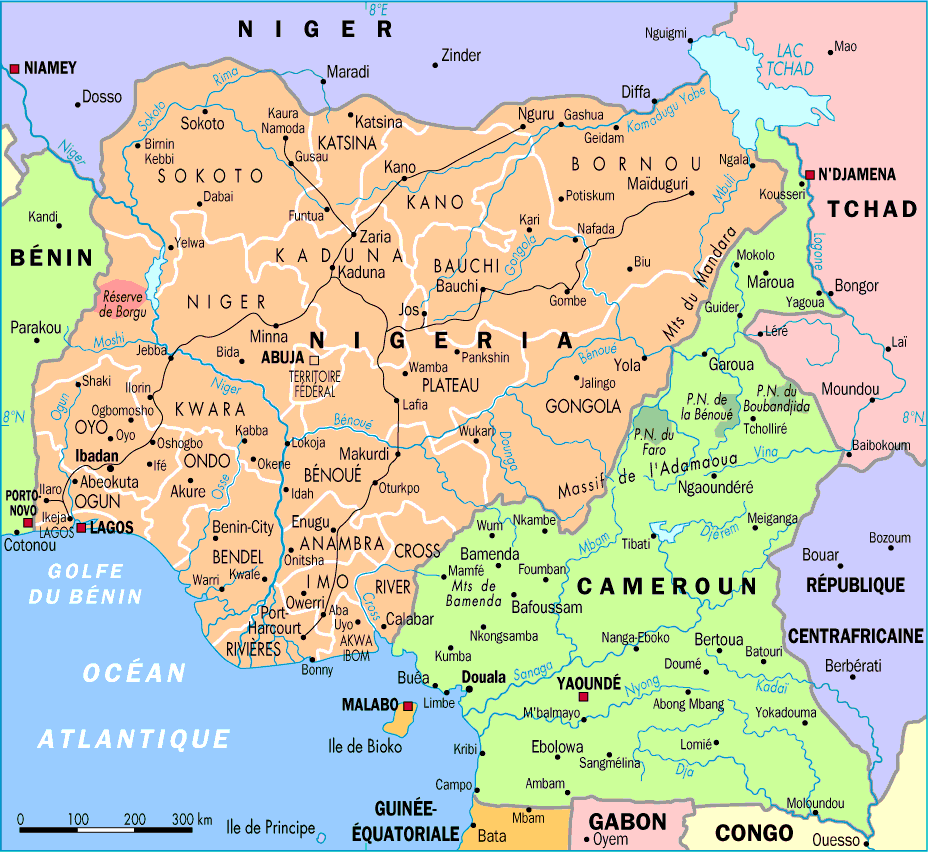 cameroun carte détaillée Archives  Voyages  Cartes