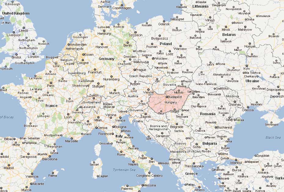 Carte Europe Villes