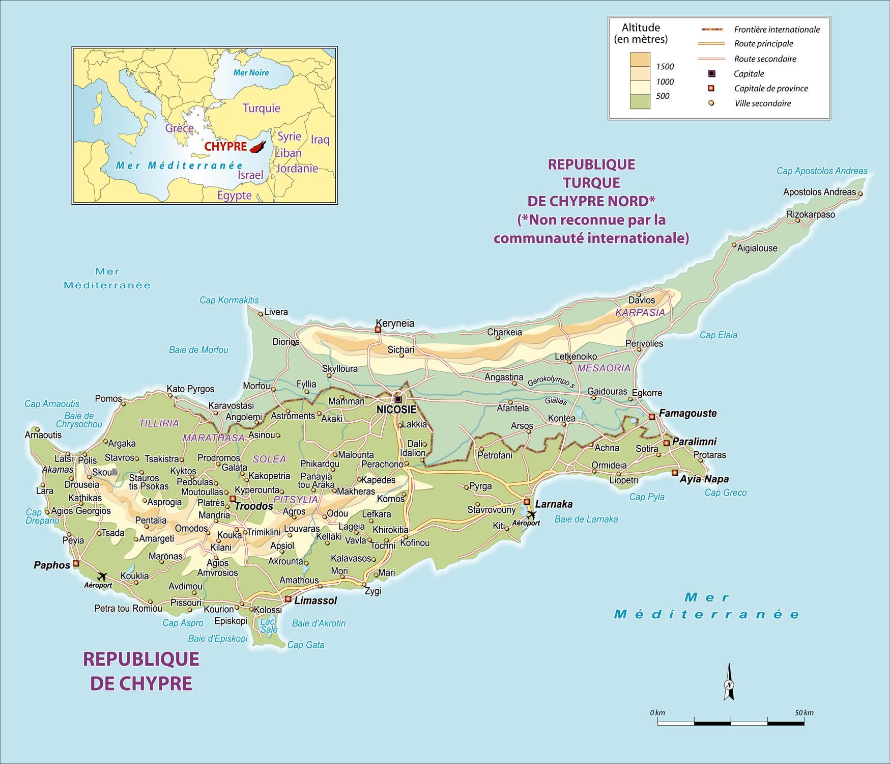 Carte Chypre