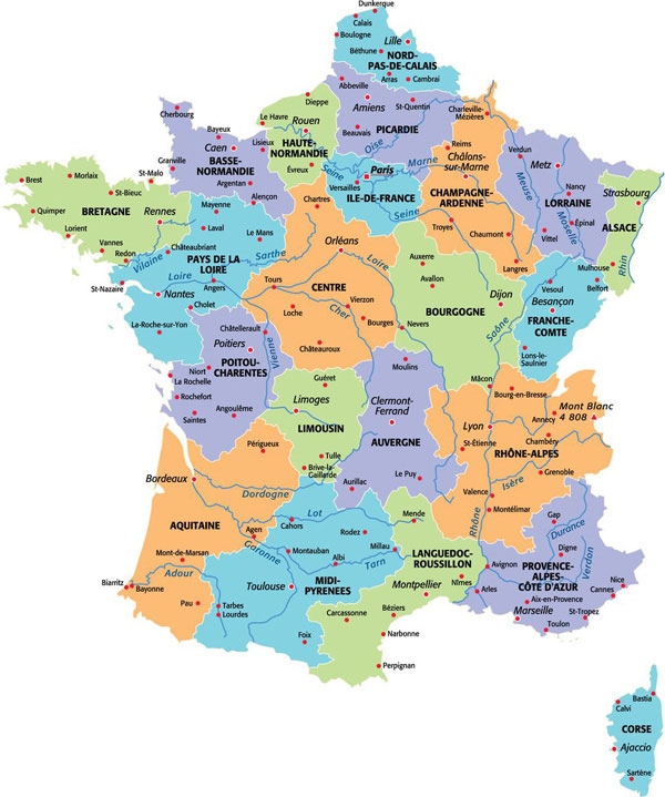 France carte ville