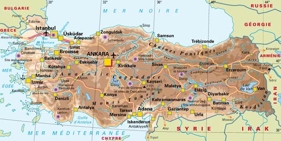 Carte Turquie