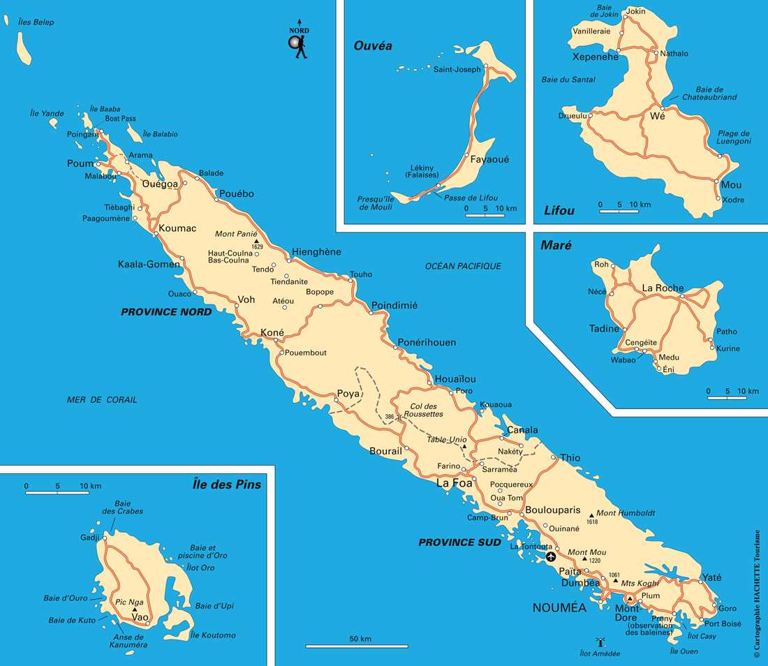 Carte Nouvelle-Calédonie