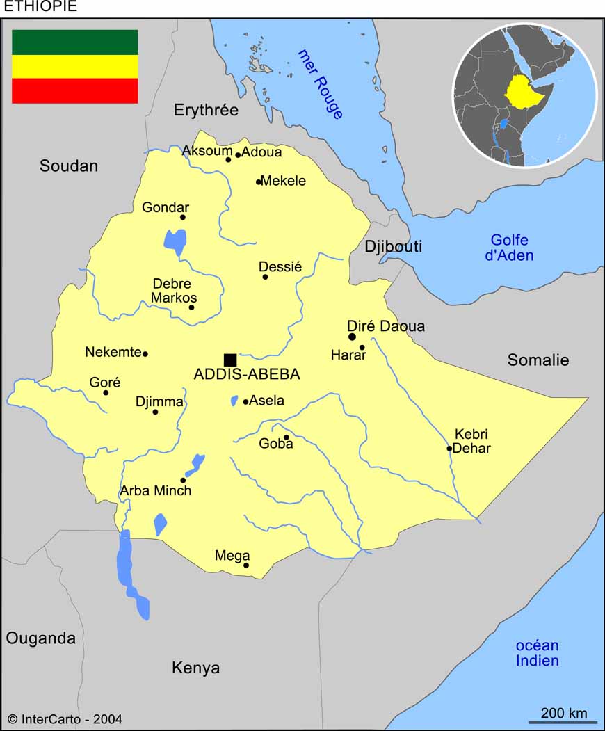 Carte Ethiopie