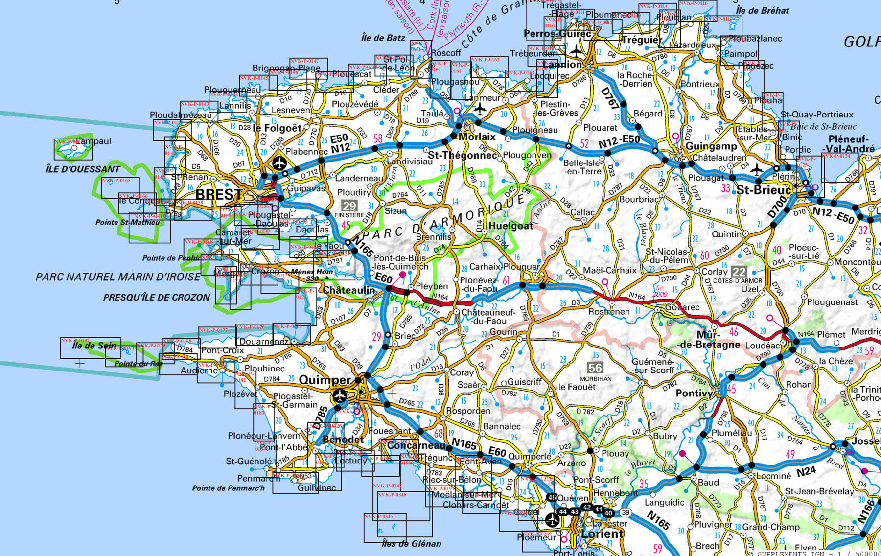Carte de Bretagne Sud
