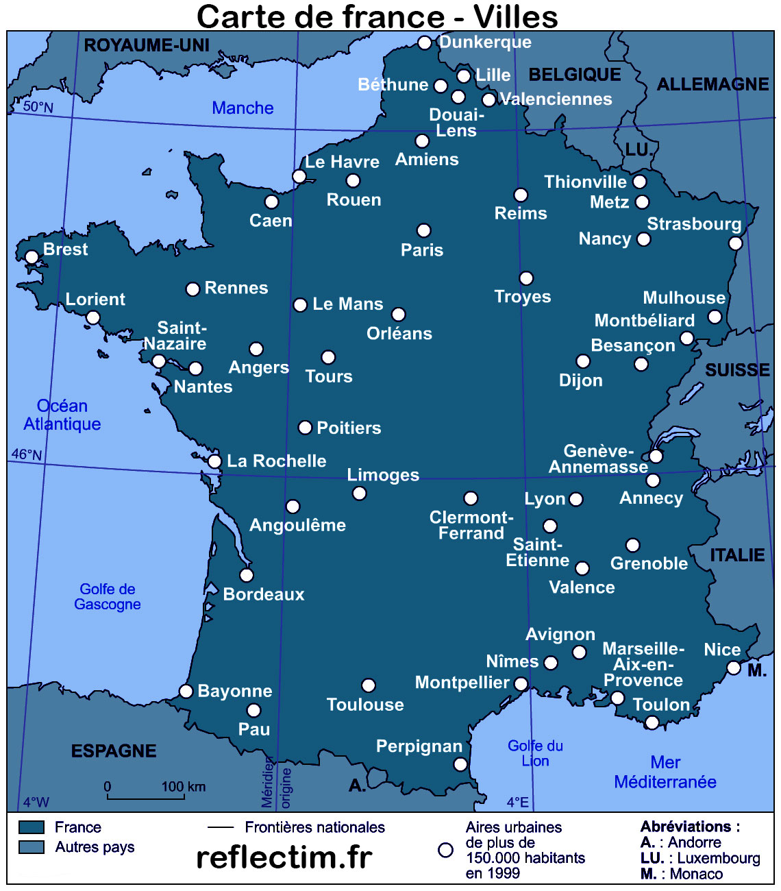 Carte de France ville