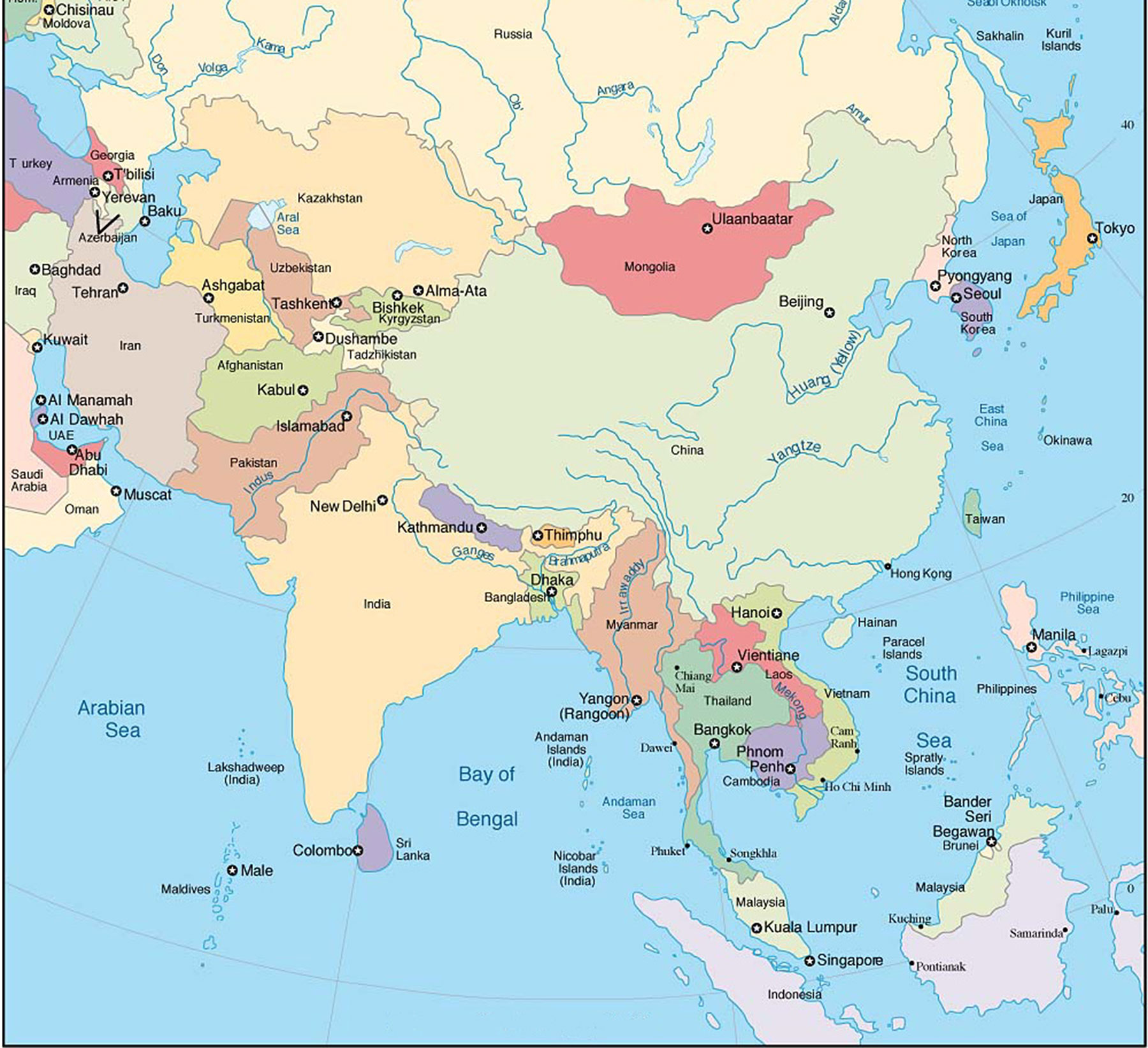 asie du sud est google map