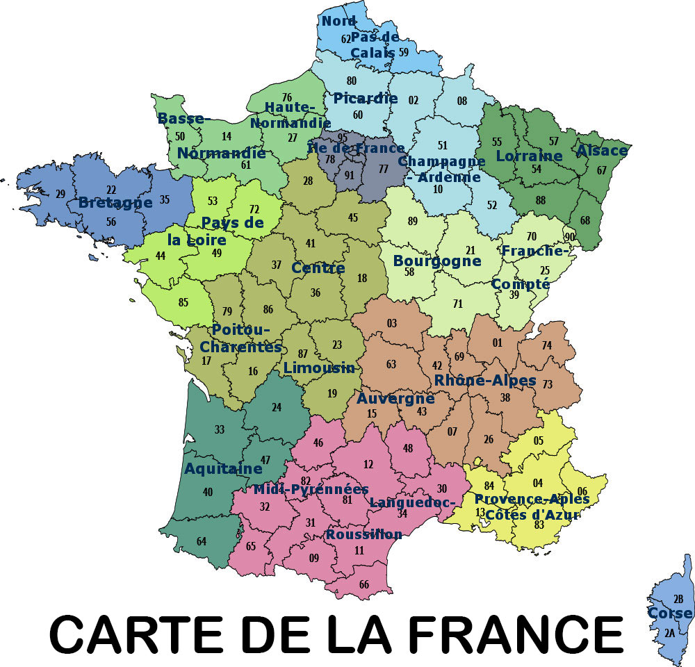 carte de france ville du sud