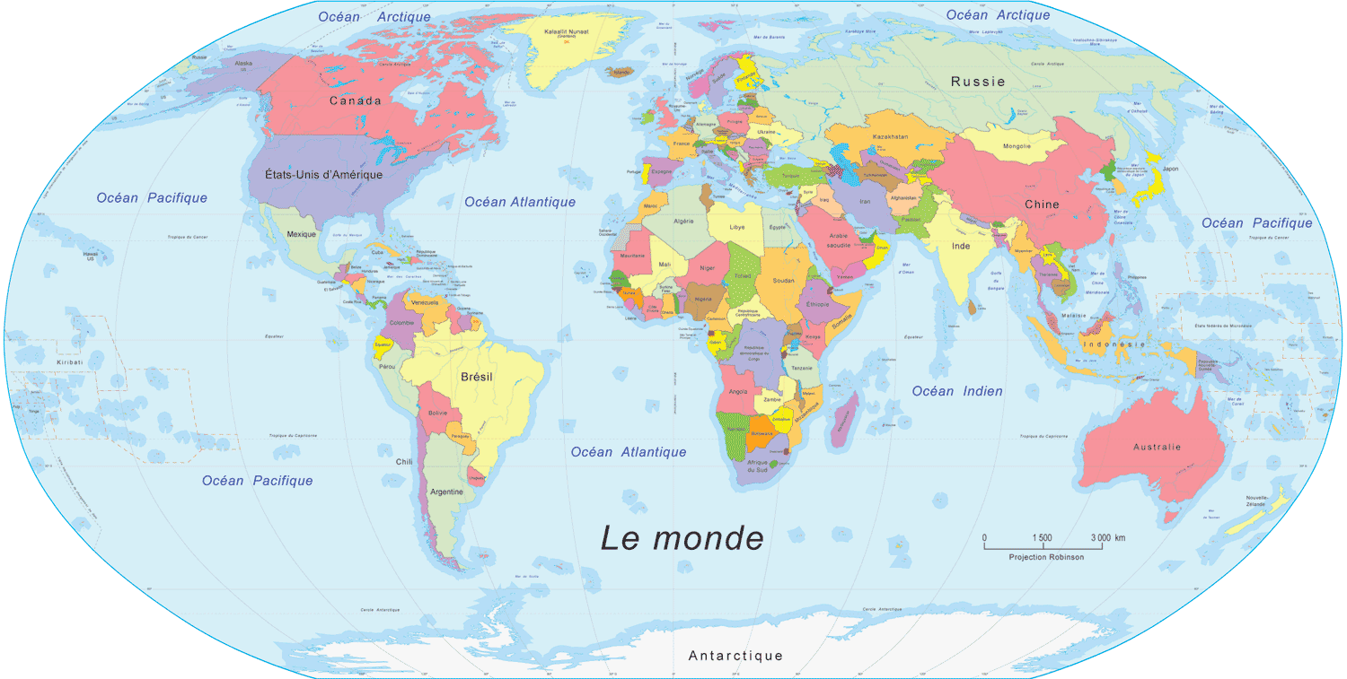 Carte du monde française