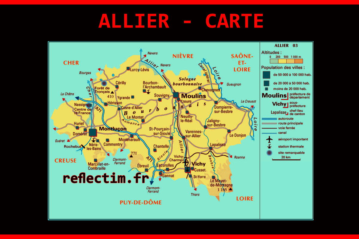 Carte Allier