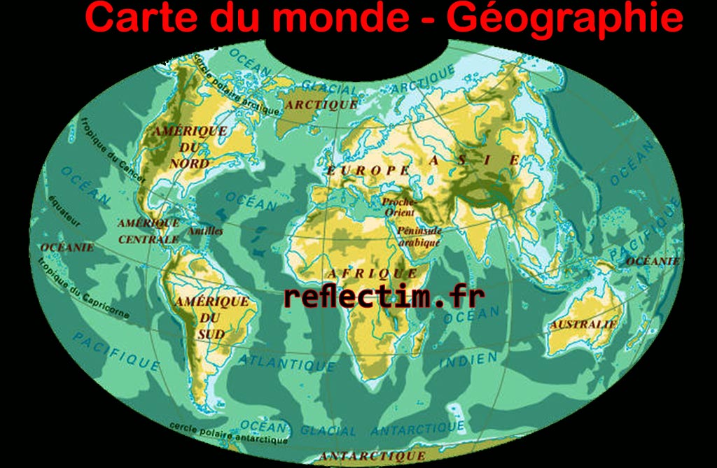 Carte du monde géographie