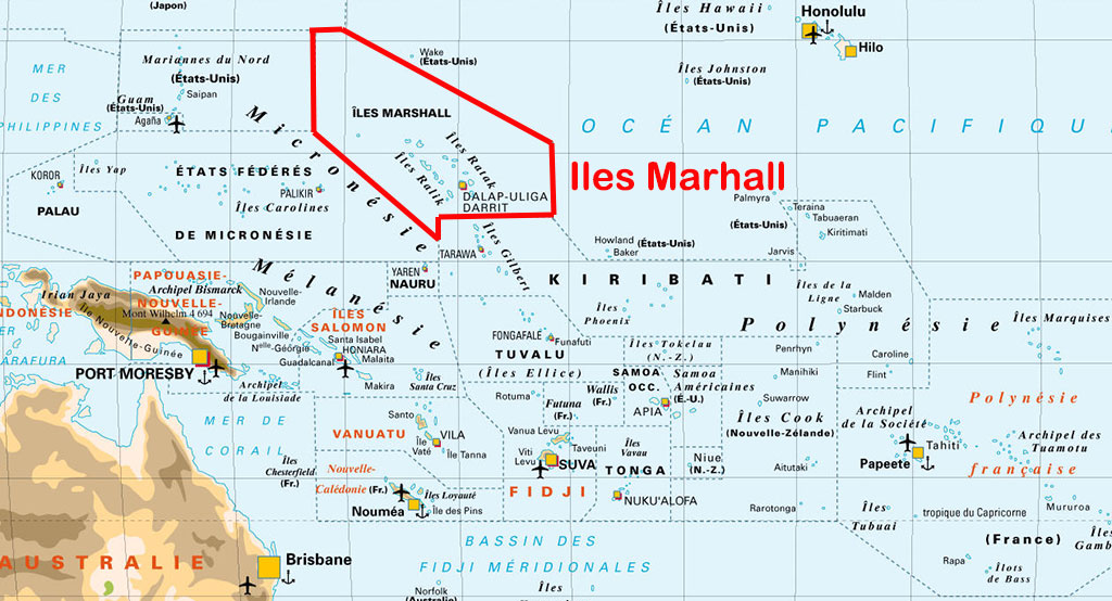 iles marshall carte du monde