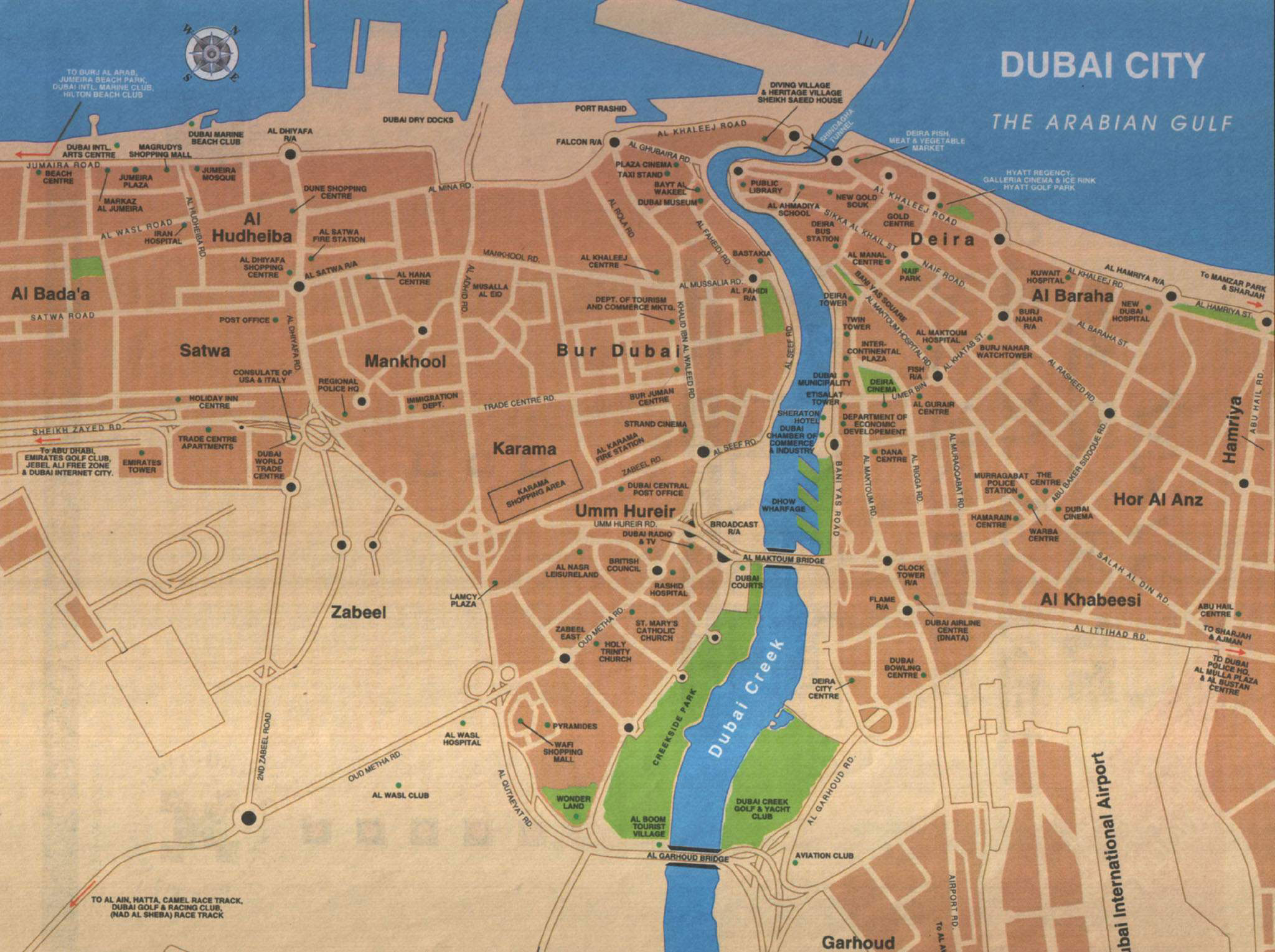 Carte de Dubai