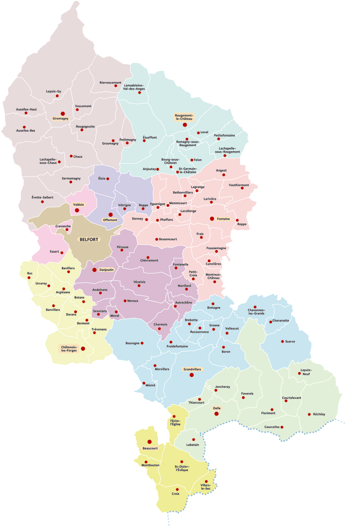 Carte du territoire de Belfort