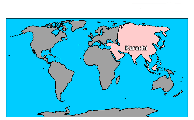 Carte du monde karachi