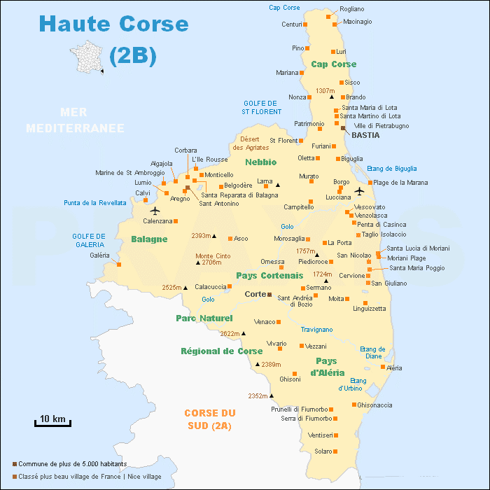 Haute-Corse – Département 2B