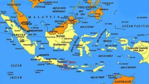 Bali sur la carte Indonésie