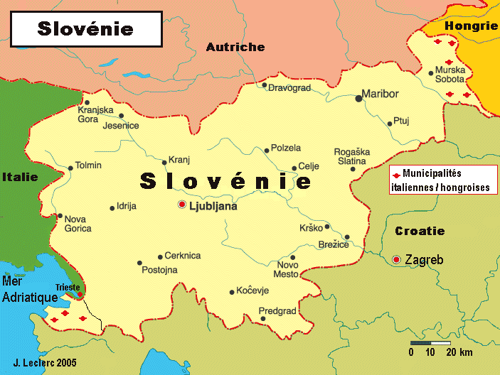 Carte de la Slovénie